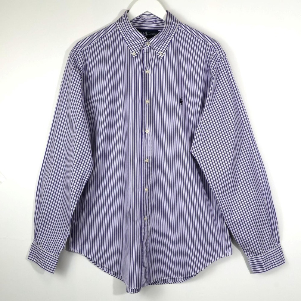 Polo Ralph Lauren Men's Oxford Long Sleeve Button down Shirt Cotton Size Large